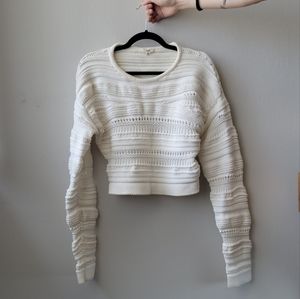 Helmut Lang cropped sweater offwhite sz S